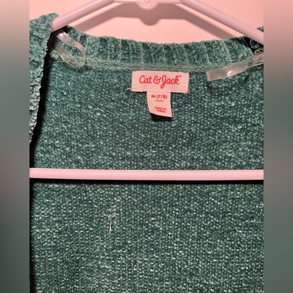 CAT&JACK KIDS GREEN CARDIGAN - Picture 3 of 3